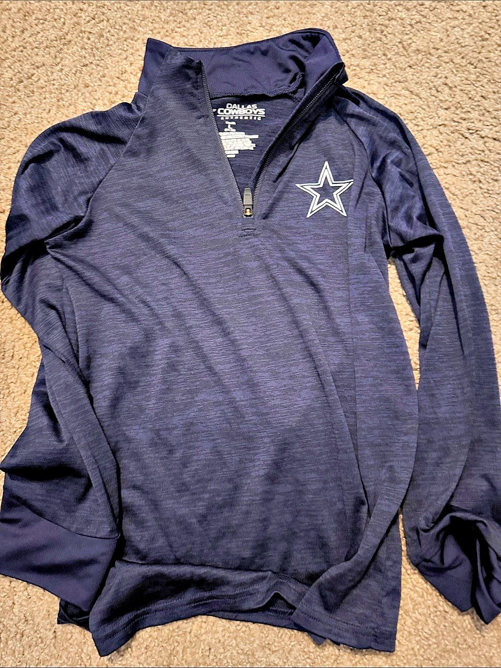 Dallas Cowboys Quarter-Zip Hoodie Blue Like New